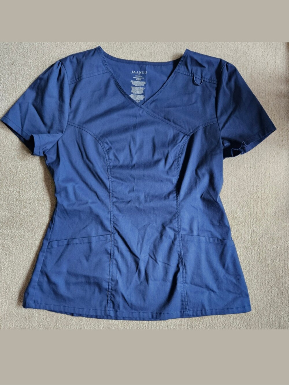 Jaanuu Navy Blue Scrub Top- S